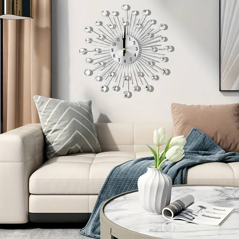 ✨ 50% OFF NOW! 🕰️ Rhinestone Wall Clock – Silent Movement, Sparkling Design & Elegant Home Decor 💎