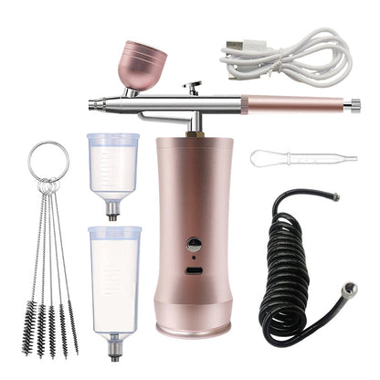 🎨Three pressure settings + wireless freedom! Professional-grade airbrush for makeup, nail art, and modeling—all in one device!