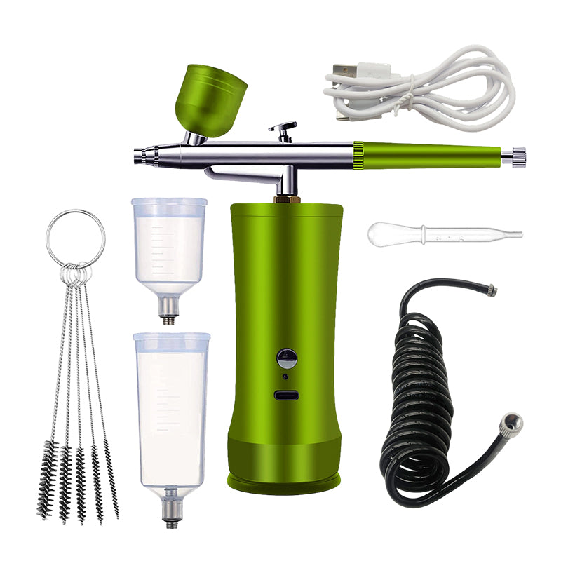 🎨Three pressure settings + wireless freedom! Professional-grade airbrush for makeup, nail art, and modeling—all in one device!
