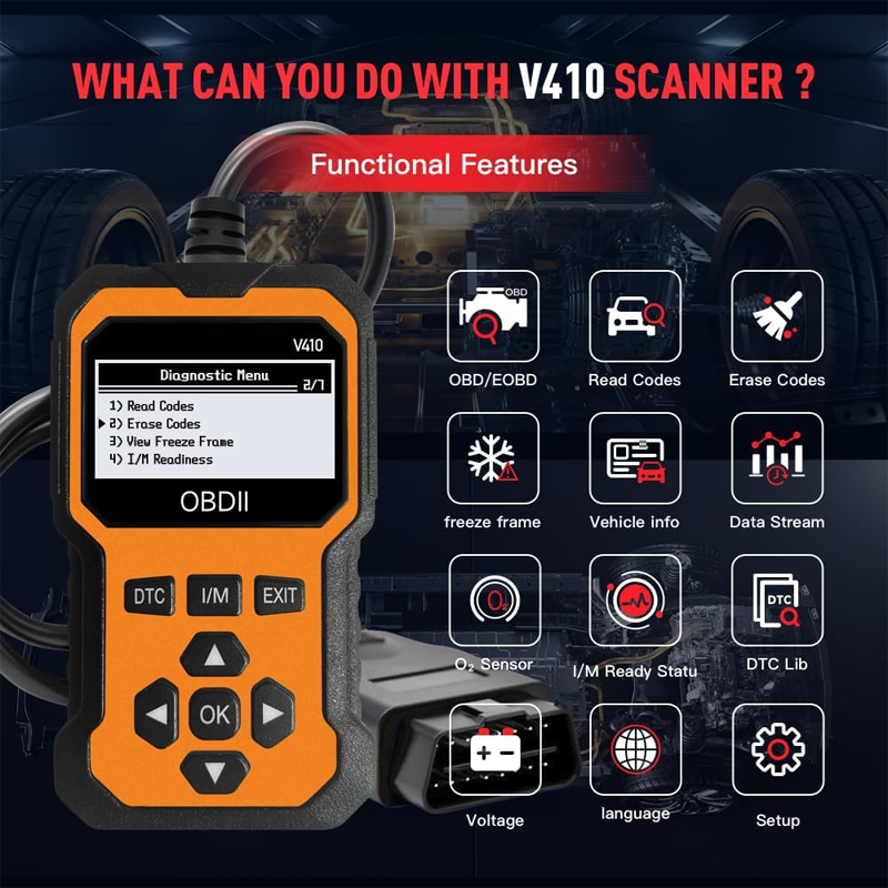 ⚡Plug it in and scan! Professional-grade OBD2 diagnostic tool.  Even beginners can easily maintain their vehicles.