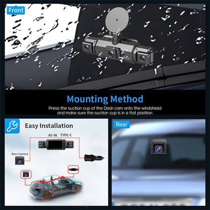 💥4-Channel HD Dash Cam with Night Vision