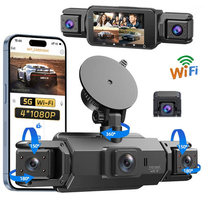 💥4-Channel HD Dash Cam with Night Vision