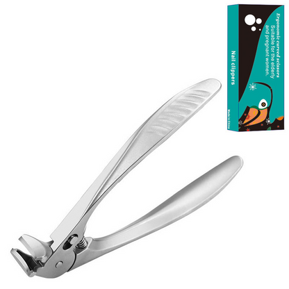 💅Stainless Steel Nail Clipper with Curved Precision Blades – Effortless for Thick Nails & Seniors! ✂️✨