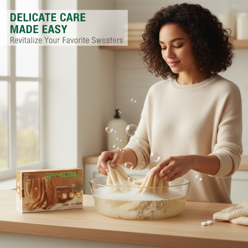 🧶 Sweater Revive Effervescent Tablets – Anti-Shrink, Restores Softness & Safe for Colors 🧺