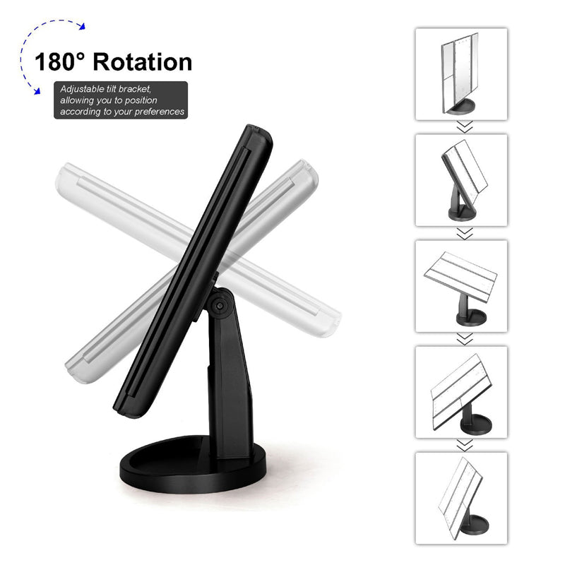 Tri-Fold Makeup Mirror with Lights