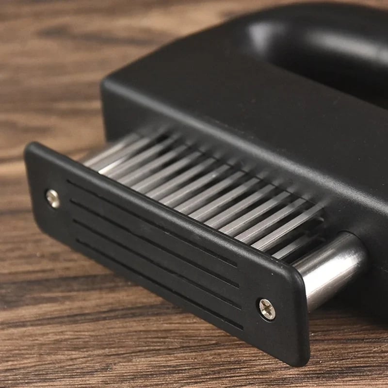 Meat Tenderizer with 48 Stainless Steel Blades – Tenderize in Seconds, Dishwasher-Safe & Safe Storage Cover Included!