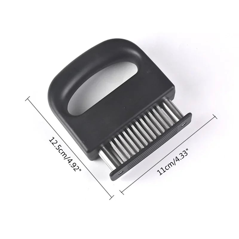 Meat Tenderizer with 48 Stainless Steel Blades – Tenderize in Seconds, Dishwasher-Safe & Safe Storage Cover Included!