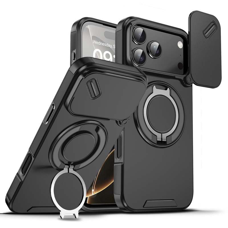 Magnetic Phone Case with Ring Stand For iPhone