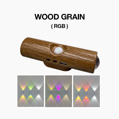 Smart LED Motion Sensor Night Light, Dimmable RGB Color Changing Wall Lamp, USB Rechargeable Gradient Magnetic Stick-on Ambient Light for Bedroom, Hallway, Entryway Home Lighting Decor Accessories