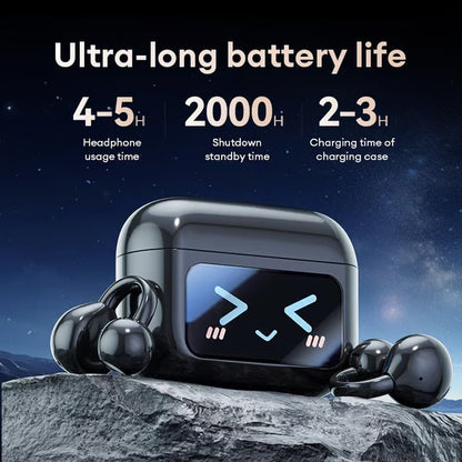🎧Bone Conduction Wireless Bluetooth Ear Clip Earphones with Touch Screen