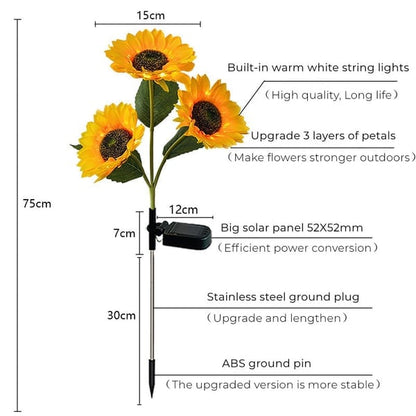 🌻 Realistic & Weatherproof | 2026 Hot Sale Solar Sunflower | IP65 Outdoor Decor