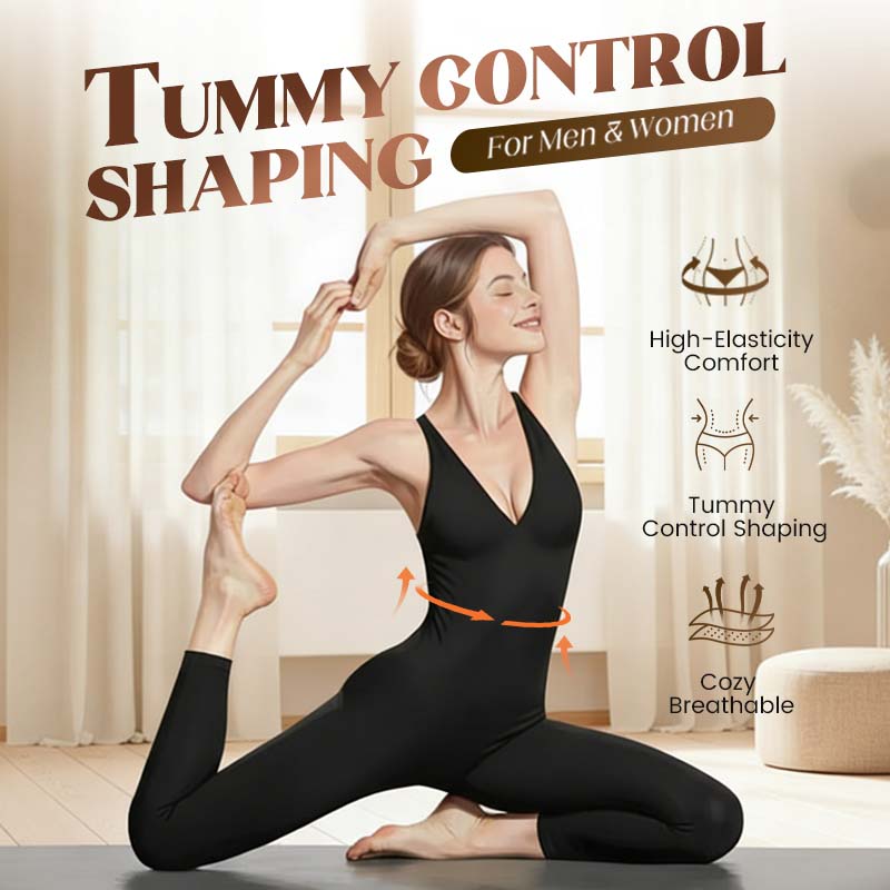 💫High-Stretch V-Neck Jumpsuit – All-day ease for fitness & beyond. Breathable, flexible & effortlessly chic. Your go-to for movement.