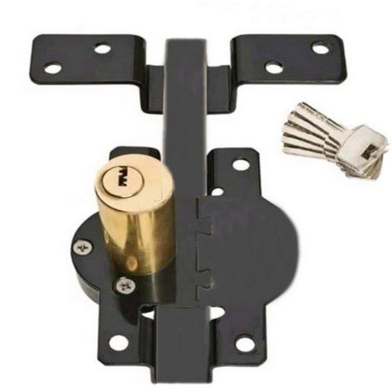 Heavy-Duty Long Throw Gate Lock – Dual-Sided Key, 5 Keys Included