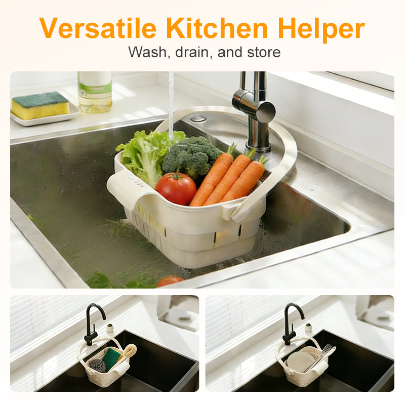 🍅Collapsible Faucet-Hanging Sink Strainer Basket