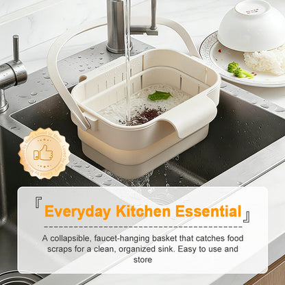 🍅Collapsible Faucet-Hanging Sink Strainer Basket