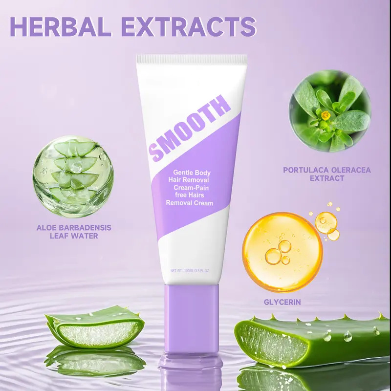 Gentle Herbal Hair Removal Cream for Smooth Skin
