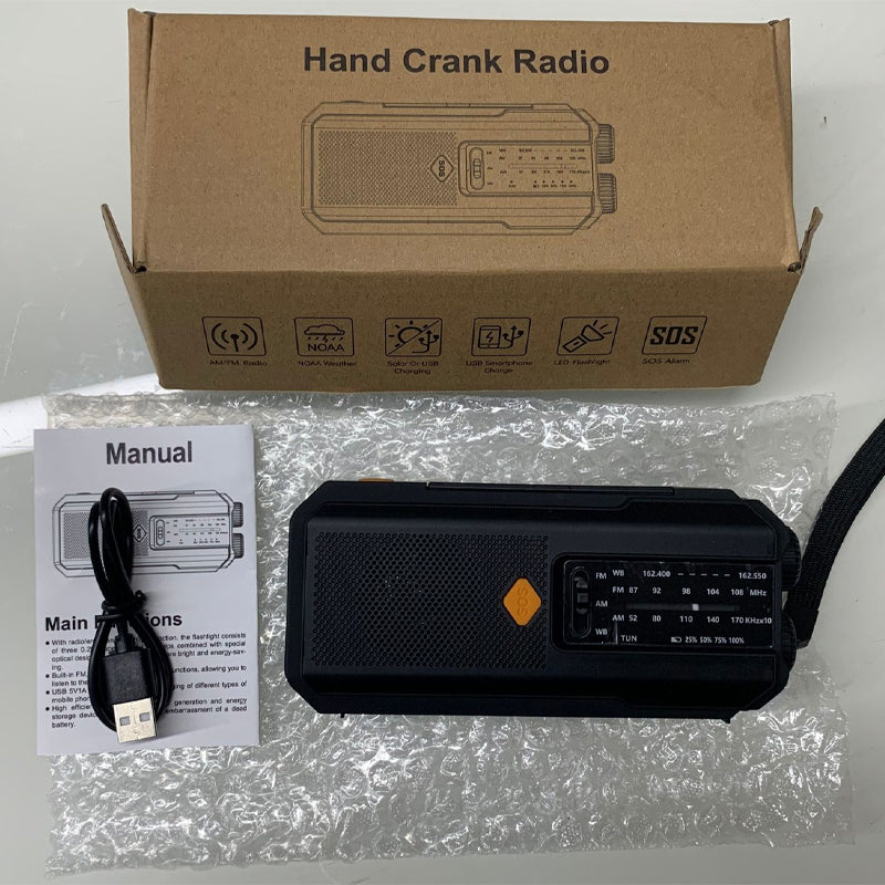 Solar Hand-Crank Emergency Weather Radio