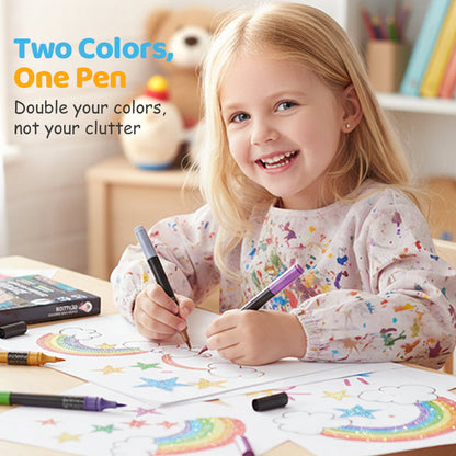 Glitter Brush Markers – dual-tip design, shimmering ink makes cards & crafts sparkle