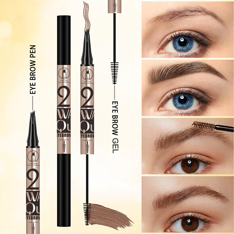 ✨Buy 1 Get 1 Free✨2-in-1 Waterproof Eyebrow Pencil with Gel
