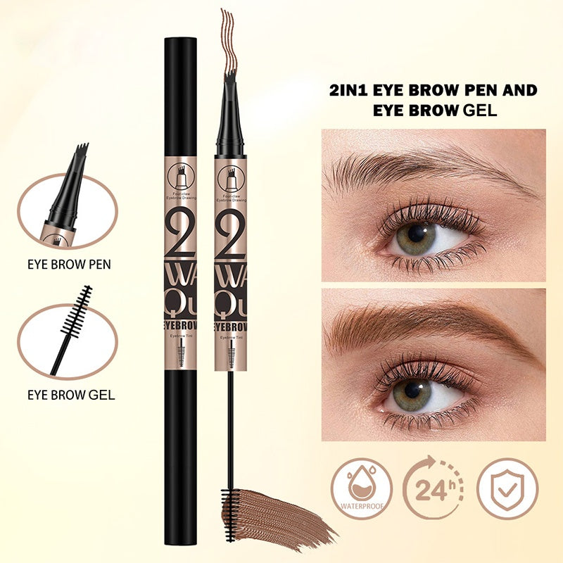 ✨Buy 1 Get 1 Free✨2-in-1 Waterproof Eyebrow Pencil with Gel