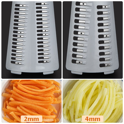 Multifunction Kitchen Vegetable Manual Rotary Chopper Set - with 5 Blades