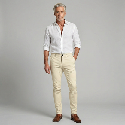 Men's Casual Slim-Fit Stretch Tapered Pants