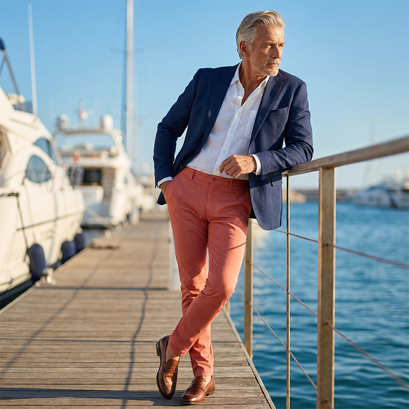 Men's Casual Slim-Fit Stretch Tapered Pants
