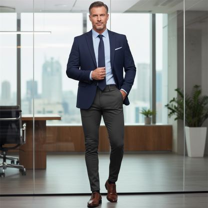 Men's Casual Slim-Fit Stretch Tapered Pants
