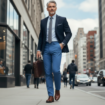 Men's Casual Slim-Fit Stretch Tapered Pants