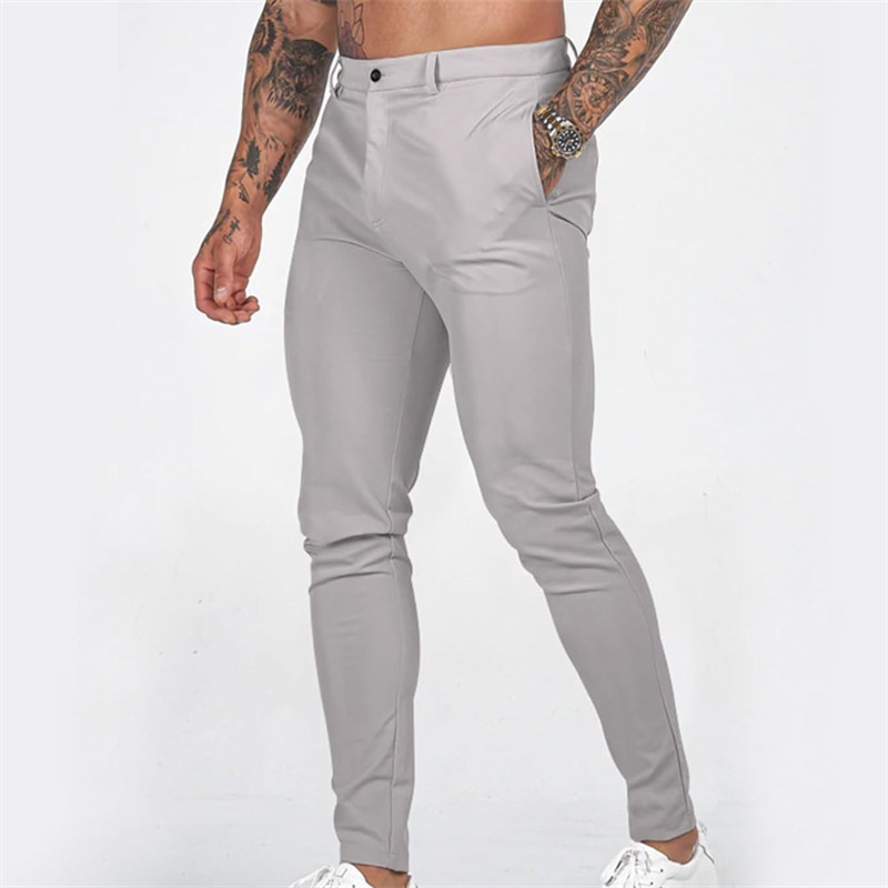 Men's Casual Slim-Fit Stretch Tapered Pants