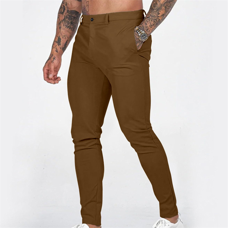 Men's Casual Slim-Fit Stretch Tapered Pants