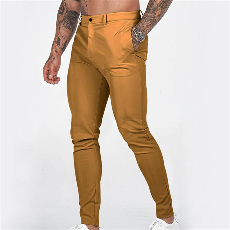 Men's Casual Slim-Fit Stretch Tapered Pants