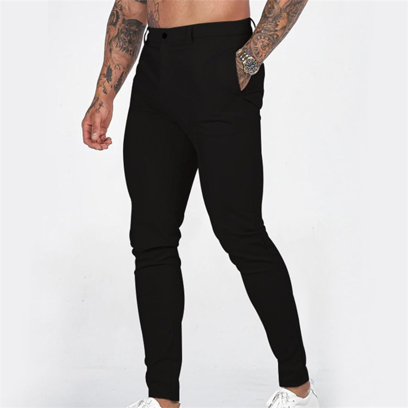 Men's Casual Slim-Fit Stretch Tapered Pants