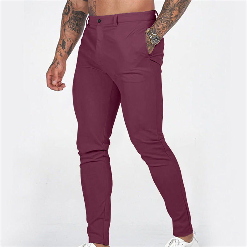 Men's Casual Slim-Fit Stretch Tapered Pants