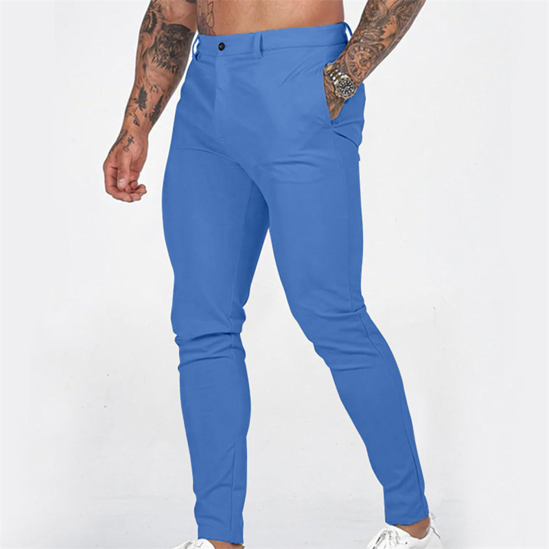 Men's Casual Slim-Fit Stretch Tapered Pants