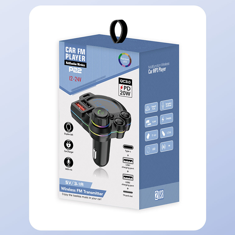 📻 🚗 Universal Dual-Port Car FM Bluetooth Transmitter – Wireless Music, Hands-Free Calling & Dual USB Charger