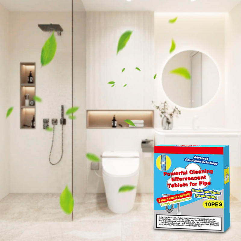 💦✨Powerful Cleaning Effervescent Tablets for Pipe, Fast Dissolve Hair Grease Clogs
