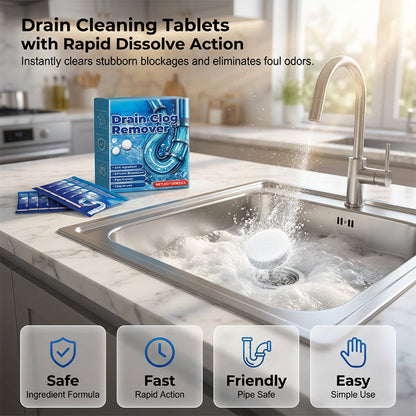 🫧🧼Effervescent Drain Clog Remover Tablets