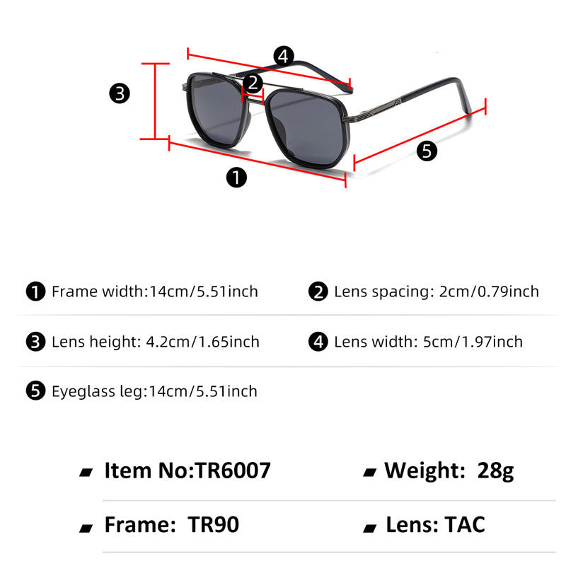 😎Unisex Polarized UV400 Vintage Vacation Modern High Quality Square Sunglasses