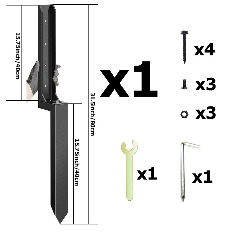 🏡Heavy-Duty Fence Post Repair Kit – Sturdy & Rustproof, Easy to Install, Strong Support, Effective for Fixing Loose & Broken Fence Posts