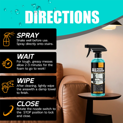 🧼All-Purpose Degreaser Spray⚡Remove Stains in 1 Second!