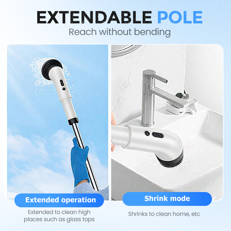 🔥Multifunctional Electric Extendable Cleaning Brush
