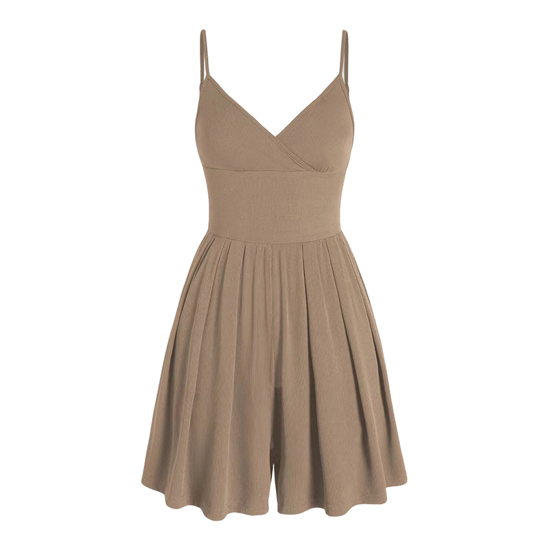 🥳Women‘s Ribbed Knit Romper – Breathable & skin-friendly, keeps shape