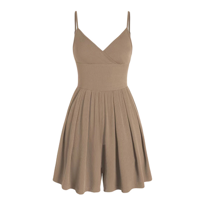 🥳Women‘s Ribbed Knit Romper – Breathable & skin-friendly, keeps shape