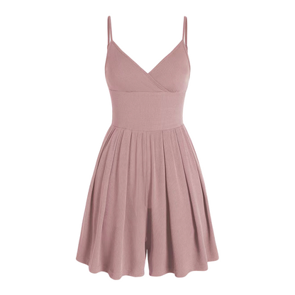 🥳Women‘s Ribbed Knit Romper – Breathable & skin-friendly, keeps shape