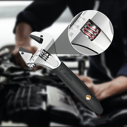Multifunctional Wide Jaw Ratchet Adjustable Wrench