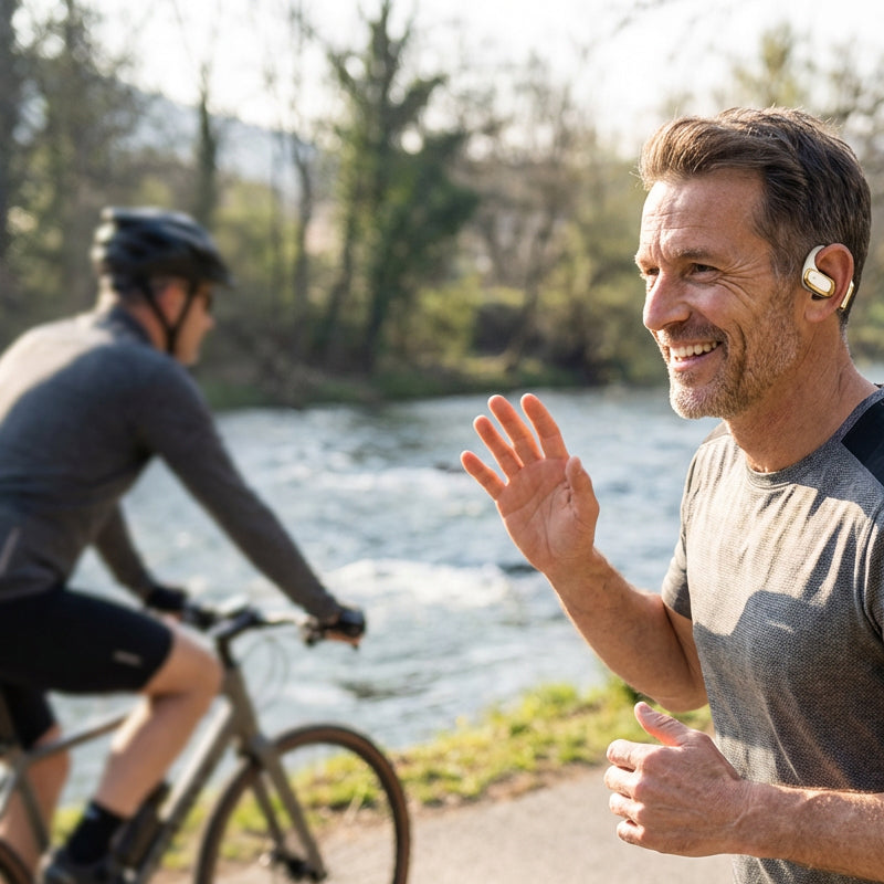 Open-Ear Air Conduction Wireless Earbuds