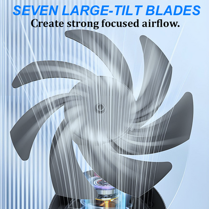 💥100-Speed Mini Desk Fan with Digital Display