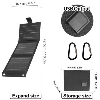 💝Portable Solar Panel with USB Charging