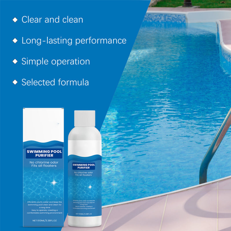 💧Swimming Pool Purifying Liquid – Crystal Clear Water, Zero Hassle! ✨Say goodbye to green water & harsh chemicals – just pure, fresh swimming every time.
